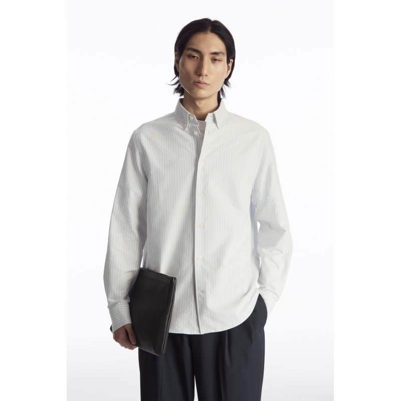 Klassiker COS OXFORD-HEMD MIT BUTTON-DOWN-KRAGEN HELLBLAU/GESTREIFT