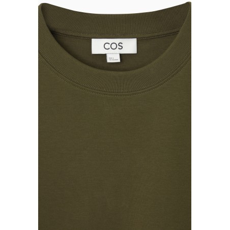 Klassiker COS SCHLICHTES T-SHIRT OLIVGRÜN