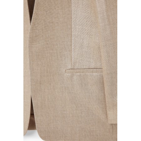 Klassiker COS KRAGENLOSER BLAZER AUS METALLIC-HOPSACK HELLES BEIGE