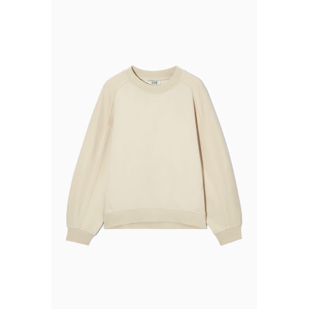 Klassiker COS SWEATSHIRT MIT KONTRASTPARTIEN HELLES BEIGE