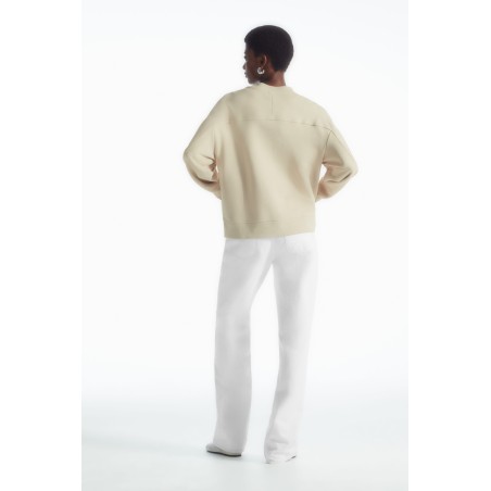 Klassiker COS SWEATSHIRT MIT KONTRASTPARTIEN HELLES BEIGE