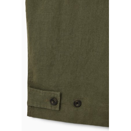 COS VERKÜRZTE LEINENHOSE MIT WEITEM BEIN KHAKI (Heißes Angebot)