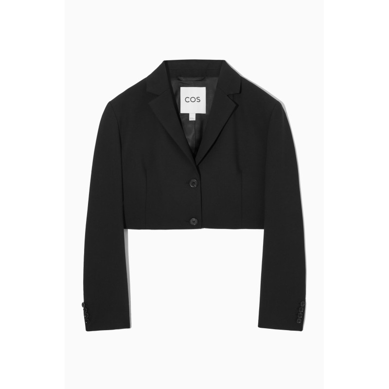 COS VERKÜRZTER BLAZER AUS WOLLE SCHWARZ (Heißes Angebot)