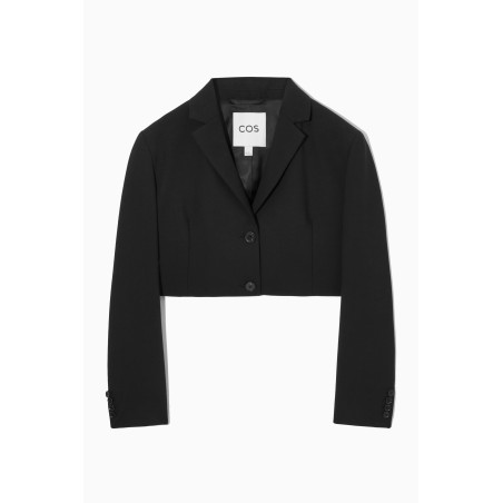 COS VERKÜRZTER BLAZER AUS WOLLE SCHWARZ (Heißes Angebot)