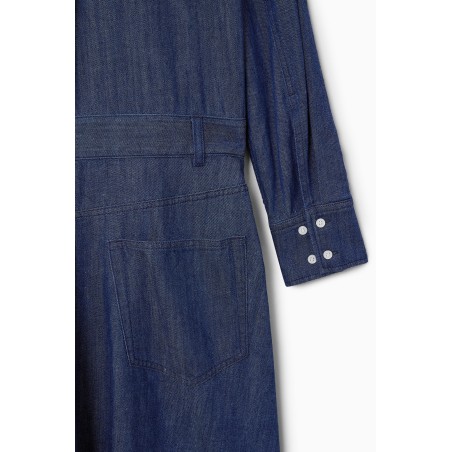 Rabatt COS MIDI-HEMDBLUSENKLEID AUS DENIM INDIGOBLAU