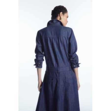 Rabatt COS MIDI-HEMDBLUSENKLEID AUS DENIM INDIGOBLAU