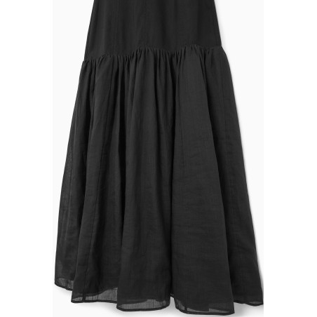 Rabatt COS MAXIKLEID MIT NIEDRIGER TAILLE SCHWARZ