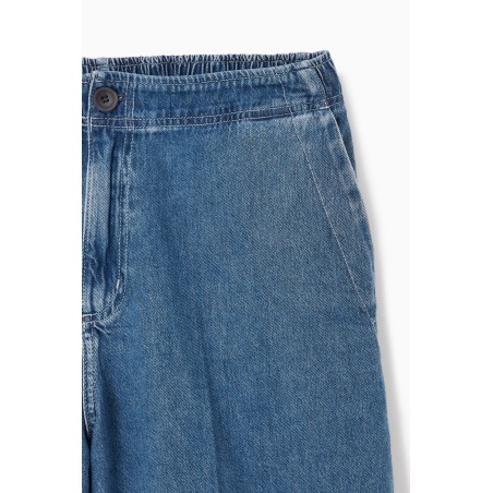 Rabatt COS LANGE DENIM-SHORTS MIT ELASTISCHEM BUND Blau