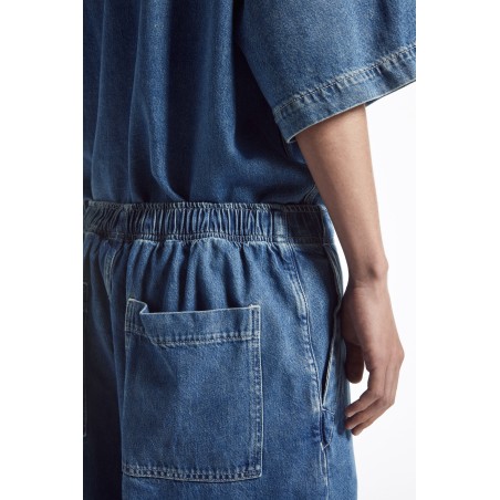 Rabatt COS LANGE DENIM-SHORTS MIT ELASTISCHEM BUND Blau