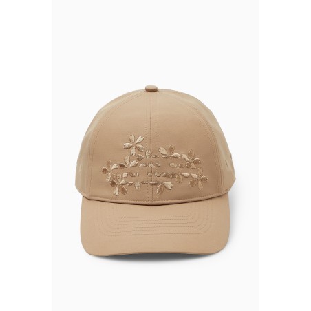 [Sonderpreis] COS BASECAP MIT BLUMENSTICKEREI BRAUN