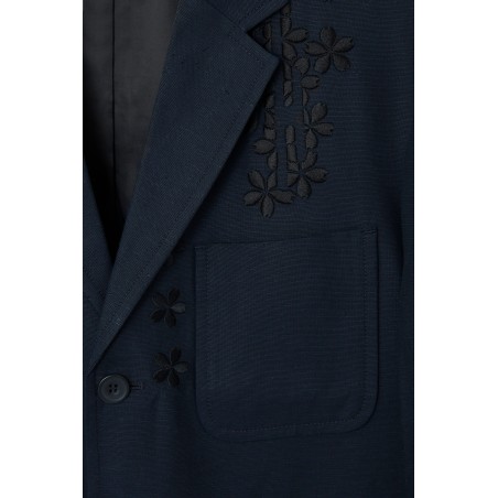 [Sonderpreis] COS BLAZER MIT FLORALEN STICKEREIEN NAVYBLAU