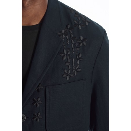 [Sonderpreis] COS BLAZER MIT FLORALEN STICKEREIEN NAVYBLAU