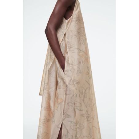 [Sonderpreis] COS NECKHOLDER-MAXIKLEID IN A-LINIE MIT FLORALEM PRINT BEIGE/FLORALER PRINT