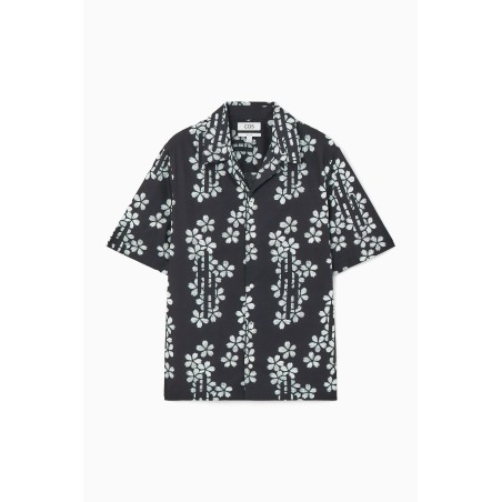 [Sonderpreis] COS KURZARMHEMD MIT FLORALEM PRINT SCHWARZ/FLORALER PRINT