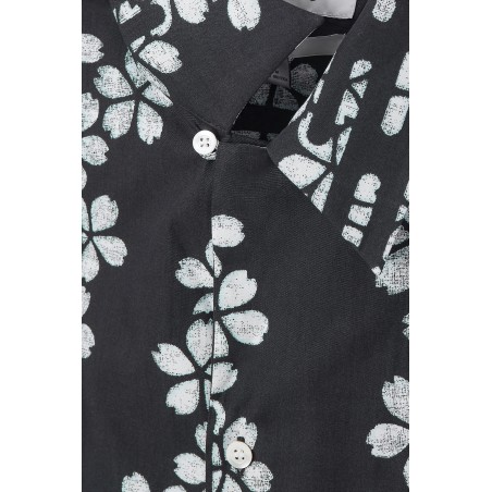 [Sonderpreis] COS KURZARMHEMD MIT FLORALEM PRINT SCHWARZ/FLORALER PRINT