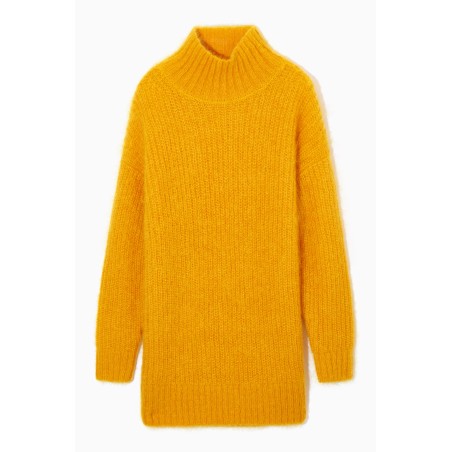 [Sonderpreis] COS LANGER MOHAIRPULLOVER MIT TRICHTERKRAGEN GELB