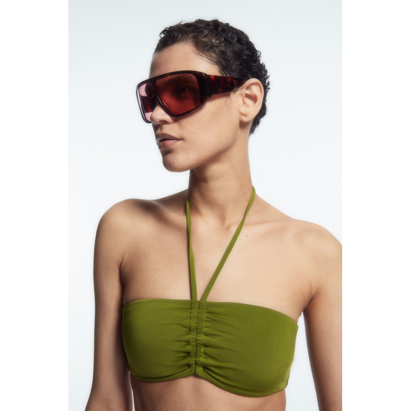 Letzte COS BANDEAU-BIKINIOBERTEIL MIT NECKHOLDER GRÜN