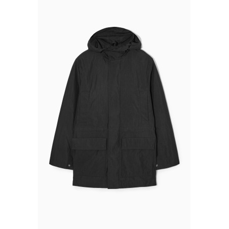 Letzte COS KAPUZENPARKA AUS NYLON SCHWARZ