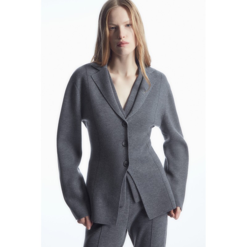 Meistverkauft COS TAILLIERTER STRICKBLAZER GRAU