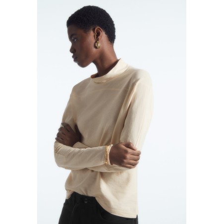 Meistverkauft COS LANGARMSHIRT MIT STEHKRAGEN HELLES BEIGE