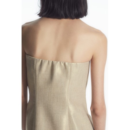 Meistverkauft COS BUSTIER AUS METALLIC-HOPSACK HELLES BEIGE