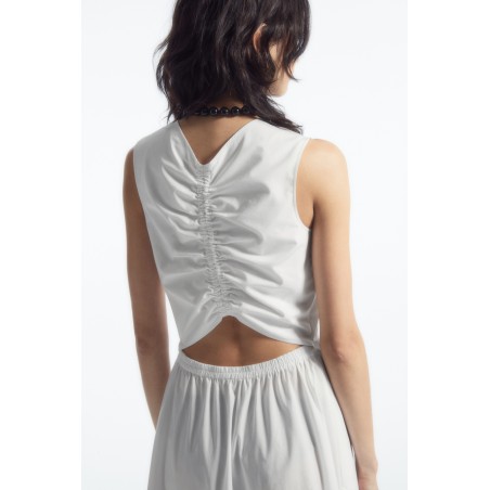 COS MIDIKLEID MIT CUT-OUT AM RÜCKEN WEISS Im Angebot