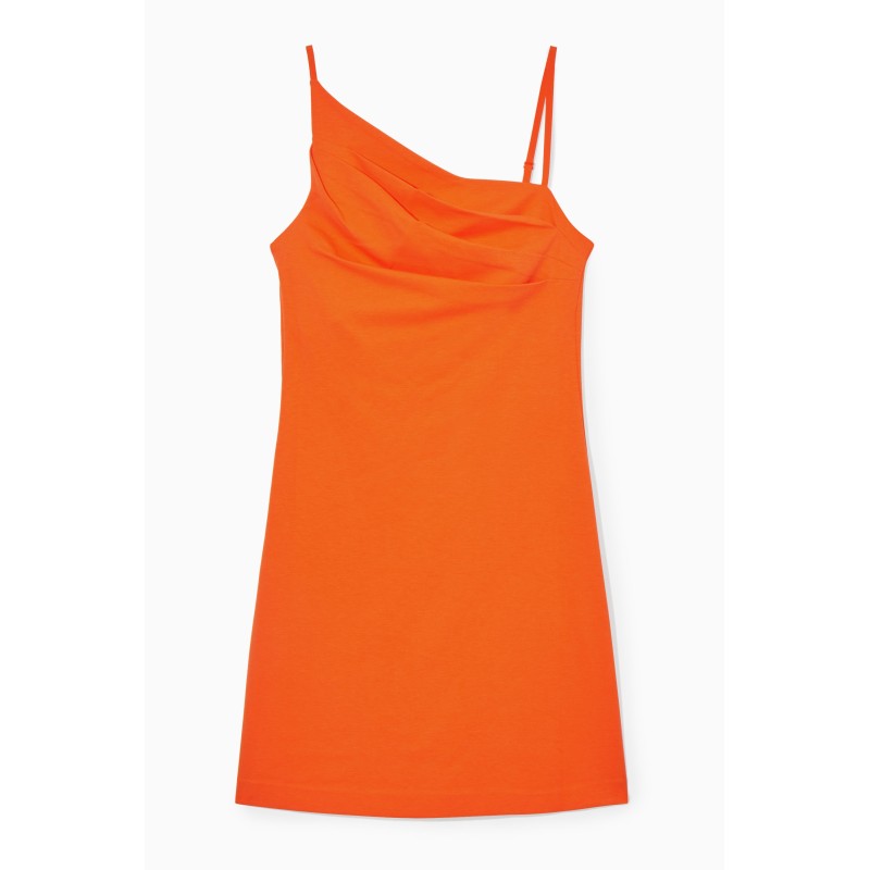 Original COS ASYMMETRISCHES MINIKLEID MIT DRAPIERTEM OBERTEIL ORANGE