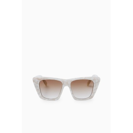 COS MARKANTE CAT-EYE-SONNENBRILLE WEISS Im Angebot