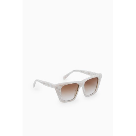 COS MARKANTE CAT-EYE-SONNENBRILLE WEISS Im Angebot