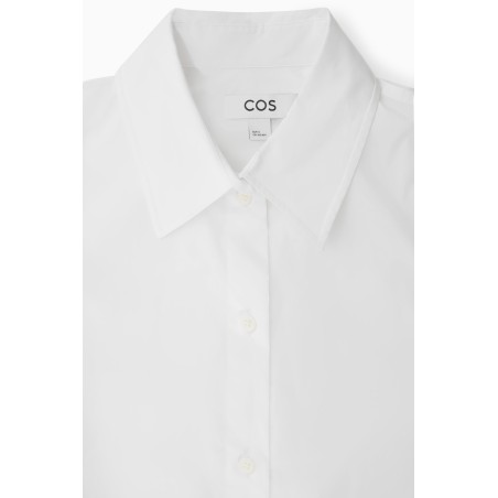 COS OVERSIZED-HEMD AUS BAUMWOLL-MIX WEISS Im Angebot