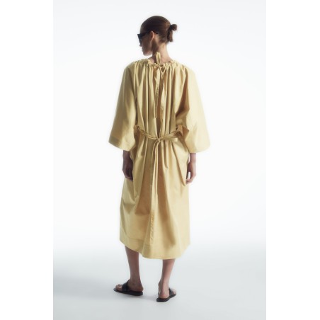 COS OVERSIZED-MIDIKLEID AUS BAUMWOLLE BEIGE Im Angebot