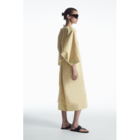 COS OVERSIZED-MIDIKLEID AUS BAUMWOLLE BEIGE Im Angebot