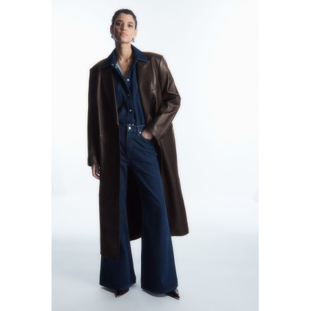 COS OVERSIZED-JEANSHEMD IM WESTERN-STIL Dunkelblau Im Angebot