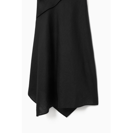 Original COS ASYMMETRISCHES NECKHOLDER-LEINENKLEID SCHWARZ