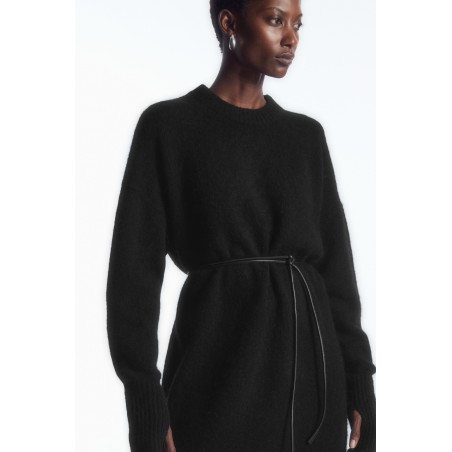 COS OVERSIZED-STRICKKLEID AUS ALPAKA-MIX SCHWARZ Im Angebot