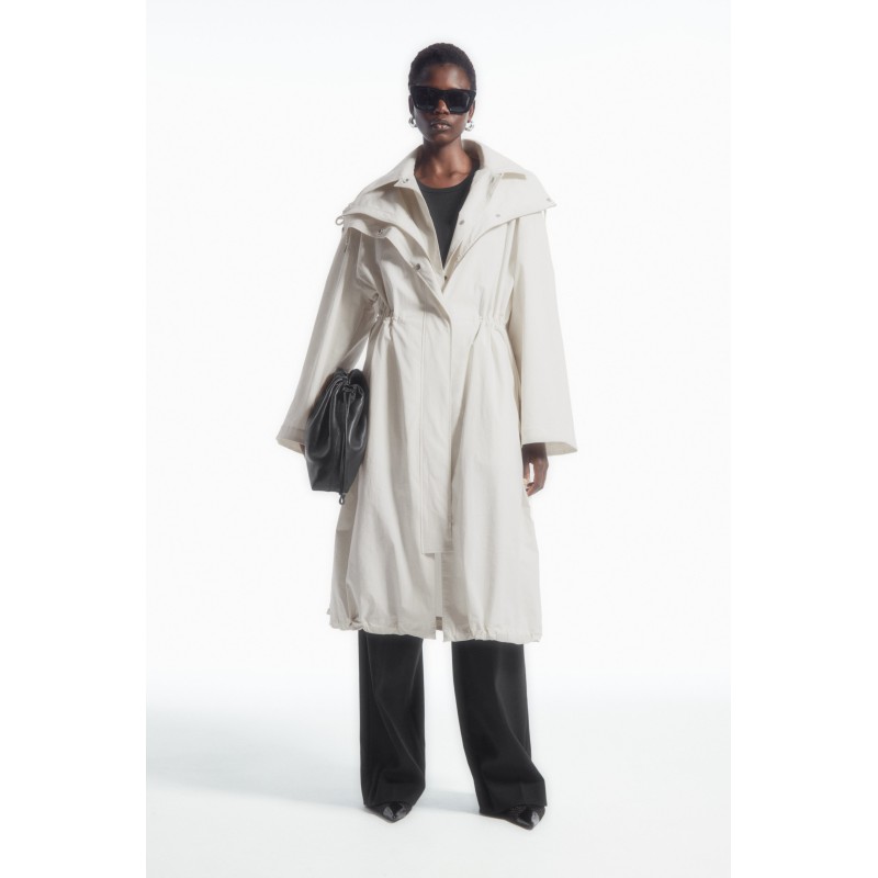 COS OVERSIZED-PARKA IM LAGEN-LOOK HELLES BEIGE Im Angebot