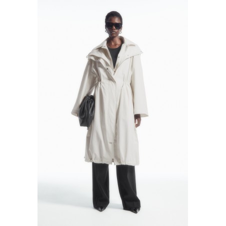 COS OVERSIZED-PARKA IM LAGEN-LOOK HELLES BEIGE Im Angebot