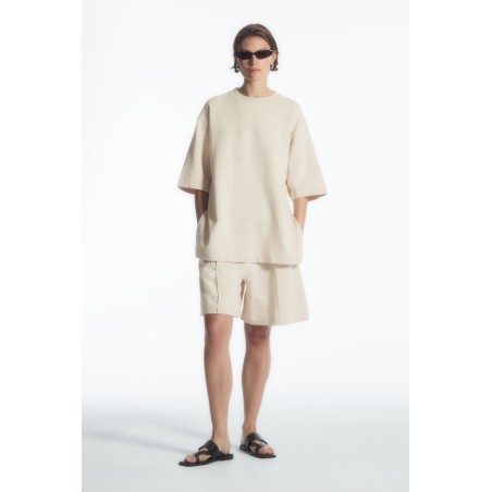 COS MITTELSCHWERES OVERSIZED-T-SHIRT ECRU Im Angebot