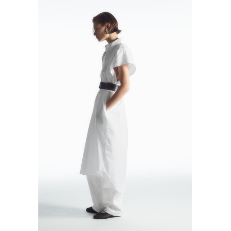 COS OVERSIZED-HEMDBLUSENKLEID IN MIDILÄNGE WEISS Im Angebot