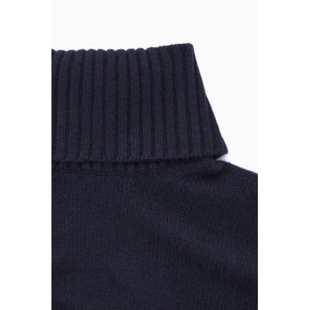 COS OVERSIZED-ROLLKRAGENPULLOVER AUS REINEM KASCHMIR NAVYBLAU Im Angebot