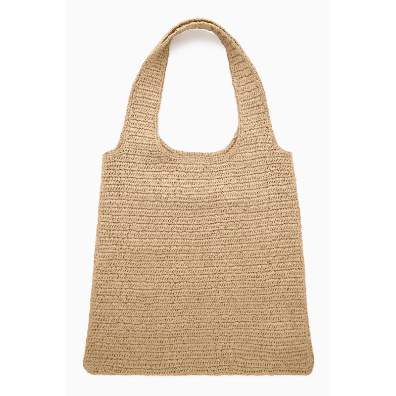 COS OVERSIZED-SHOPPER AUS BAST BEIGE/ORANGE Im Angebot