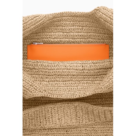 COS OVERSIZED-SHOPPER AUS BAST BEIGE/ORANGE Im Angebot