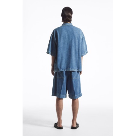 COS OVERSIZED-JEANSHEMD MIT KURZEN ÄRMELN MITTELBLAU Im Angebot