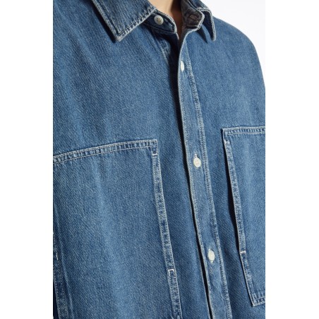 COS OVERSIZED-JEANSHEMD MIT KURZEN ÄRMELN MITTELBLAU Im Angebot