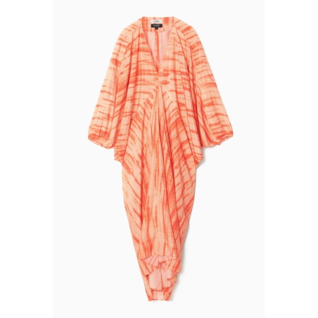 COS KAFTANKLEID AUS SEIDE MIT OVERSIZED-PASSFORM ORANGE Im Angebot