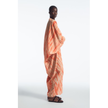 COS KAFTANKLEID AUS SEIDE MIT OVERSIZED-PASSFORM ORANGE Im Angebot