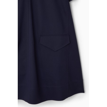 COS OVERSIZED-MINIKLEID AUS WOLL-MIX IM UTILITY-STIL NAVYBLAU Im Angebot