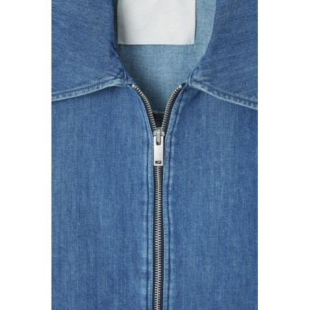 COS OVERSIZED-JEANSJACKE MIT REISSVERSCHLUSS Blau Im Angebot