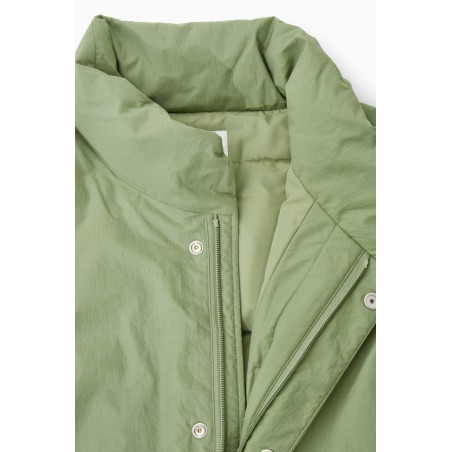 COS GEPOLSTERTE JACKE MIT MAGNETVERSCHLUSS AM KRAGEN KHAKI Im Angebot