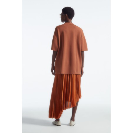 Original COS ASYMMETRISCHER MIDIROCK MIT FALTEN ORANGE